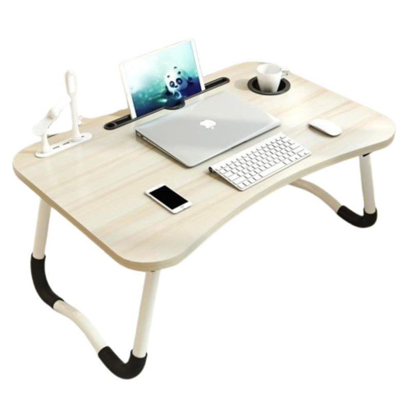 Mesa para Notebook com USB Ventilador e Iluminação Home Office para Cama ou Sofá Dobrável