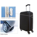 Mala de Viagem Rígida ABS Pequena com Giro 360 e Cadeado Cor:Preto;Tamanho:U