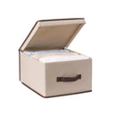 Caixa Organizadora Dobrável com Tampa para Roupas e Toalhas