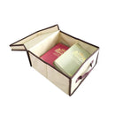 Caixa Organizadora Dobrável com Tampa para Roupas e Toalhas