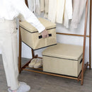 Caixa Organizadora Dobrável com Tampa para Roupas e Toalhas