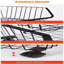 Carrinho Multiuso com 5 Prateleiras em Aço Preto Organizador