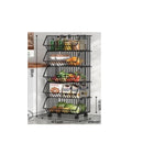 Carrinho Multiuso com 5 Prateleiras em Aço Preto Organizador