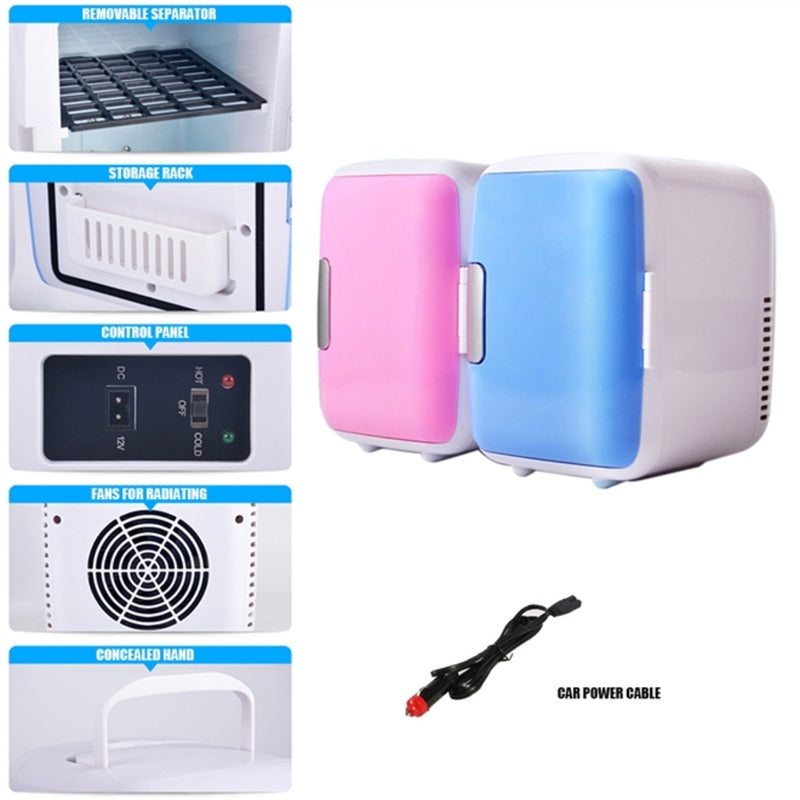 Mini Geladeira Frigobar 2 em 1 12V 4L para Casa e Carro