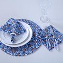 Kit 2 Guardanapos de Tecido Estampado Allegra 2 Peças 35cm x 35cm 100% Poliést