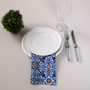 Kit 2 Guardanapos de Tecido Estampado Allegra 2 Peças 35cm x 35cm 100% Poliést