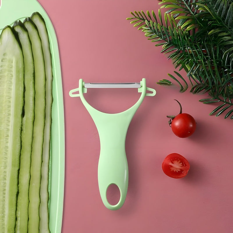 Kit 4 Peças Cozinha Tábua Faca Tesoura Descascador Luatek LCC-2313