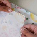 Kit 2 Guardanapos de Tecido Estampa Digital Páscoa 35cm x 35cm 100% Poliéster