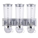 DISPENSER DE PAREDE PORTA CEREAIS TRIPLO ALIMENTOS ORGANIZADOR GIGANTE SUCRILHOS