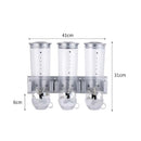 DISPENSER DE PAREDE PORTA CEREAIS TRIPLO ALIMENTOS ORGANIZADOR GIGANTE SUCRILHOS