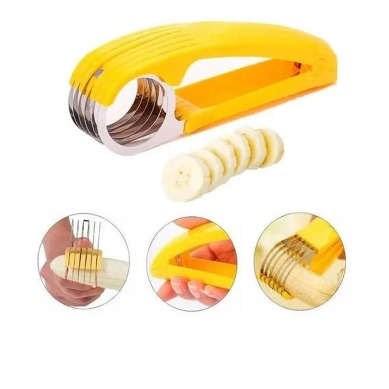 FATIADOR DE BANANA CORTADOR FRUTAS LEGUMES SALSICHA LAMINAS INOX ARO MULTIUSO CH
