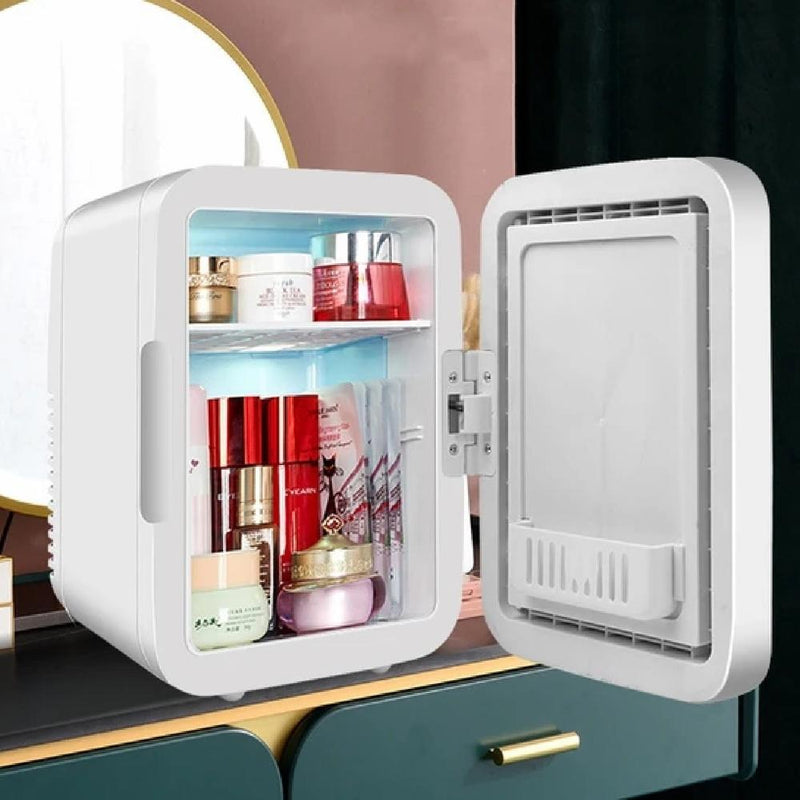 GELADEIRA MINI REFRIGERADOR AQUECEDOR CASA CARRO SKIN CARE MAQUIAGEM COSMETICOS