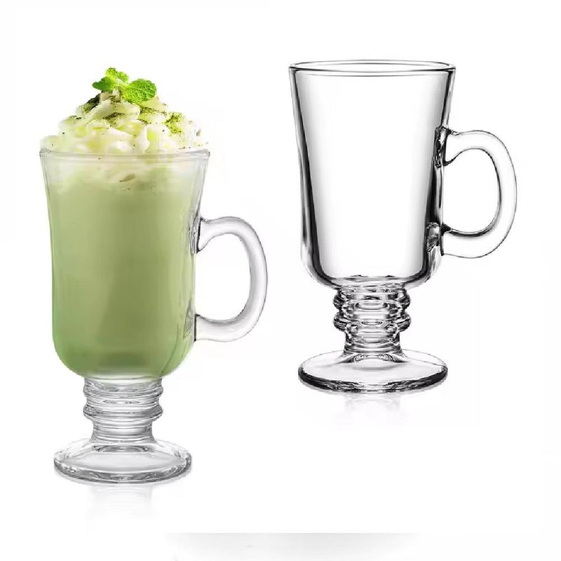 KIT 6 CANECA CAPPUCCINO ROYAL XICARA DE VIDRO TACA ALTA CAFE CHOCOLATE DOLCE GUS