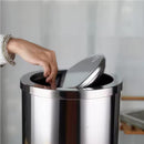 LIXEIRA EM INOX BASCULANTE 5 LITROS CESTO DE LIXO ANTI ODOR TAMPA GIRATORIA VAI