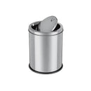 LIXEIRA EM INOX BASCULANTE 5 LITROS CESTO DE LIXO ANTI ODOR TAMPA GIRATORIA VAI