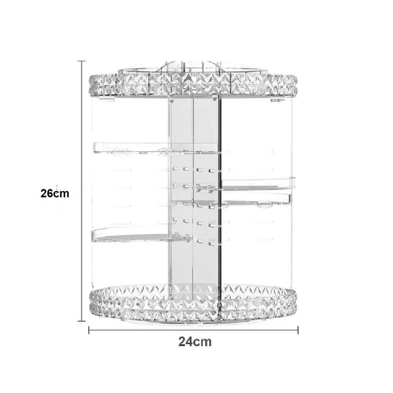 ORGANIZADOR DE COSMETICOS GIRATORIO SUPORTE PERFUMES MAQUIAGEM REDONDO AJUSTAVEL