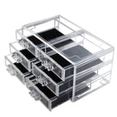 ORGANIZADOR MAQUIAGEM 6 GAVETAS ACRILICO GRANDE 17 DIVISORIAS PORTA BATOM COSMET