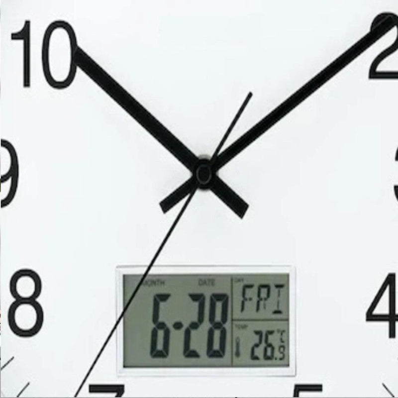 RELOGIO PAREDE COMPLETO TERMOMETRO DIGITAL CALENDARIO DESPERTADOR ESCRITORIO SAL