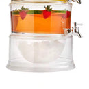 SUQUEIRA TRIPLA DISPENSER 3 EM 1 GRANDE 10,5 LITROS ACRILICA MULTIUSO EMPILHAVEL