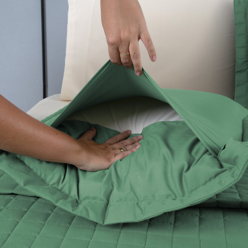 Kit Cobre Leito Matelado Copacabana 2 Peças Solteiro 100% Poliéster Microperca