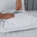 Kit Cobre Leito Solteiro Dupla Face Soft Matelado 2 Peças 100% Poliéster Branco
