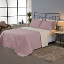 Kit Cobre Leito Matelado Dupla Face Sherpa de Carneiro 3 Peças Queen 80% Algodão / 20% Poliéster Percal 180 Fios - Rosê