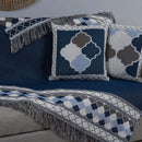 Kit Xale para Sofá Grécia 5 Peças Jacquard com Almofadas 1,35x1,35 m