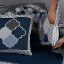 Kit Xale para Sofá Grécia 5 Peças Jacquard com Almofadas 1,35x1,35 m