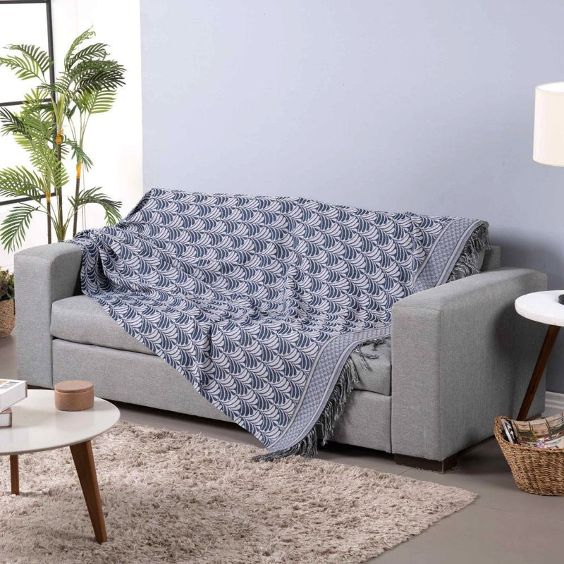 Manta Para Sofá Com Franja Luxor 1 Peça 2,10m x 1,35m 60% Algodão / 40% Poliéster Tecido Jacquard
