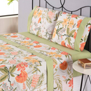 Jogo de Lençol Encantare Ponto Palito Estampado Completo 4 Peças King 80% Algo