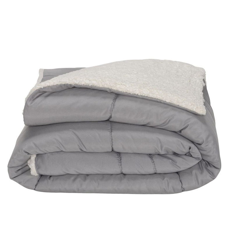 Kit Coberdrom Soft 03 Peças Solteiro cor:Cinza