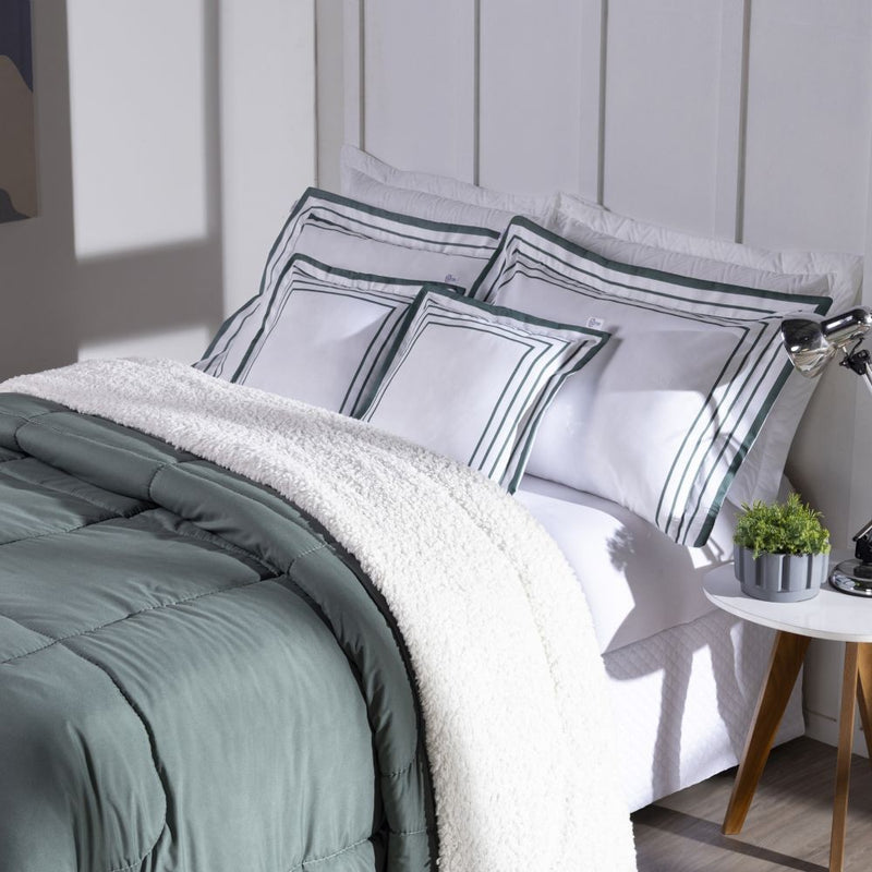 Kit Coberdrom Soft 05 Peças King cor:Verde Militar