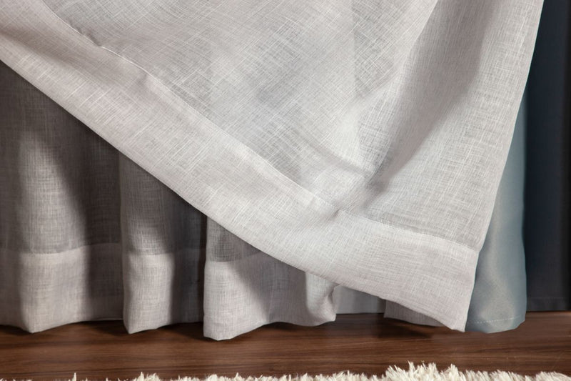 Cortina Blackout com linho 4,00x2,50 Para Trilho Suíço Cor:Palha