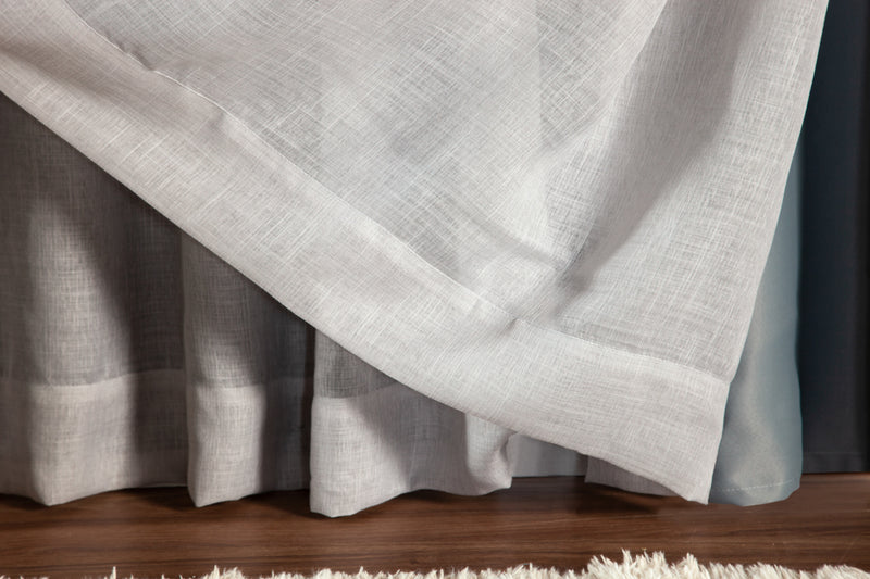 Cortina Blackout com linho 3,00x2,70 Para Trilho Suíço Cor:Palha