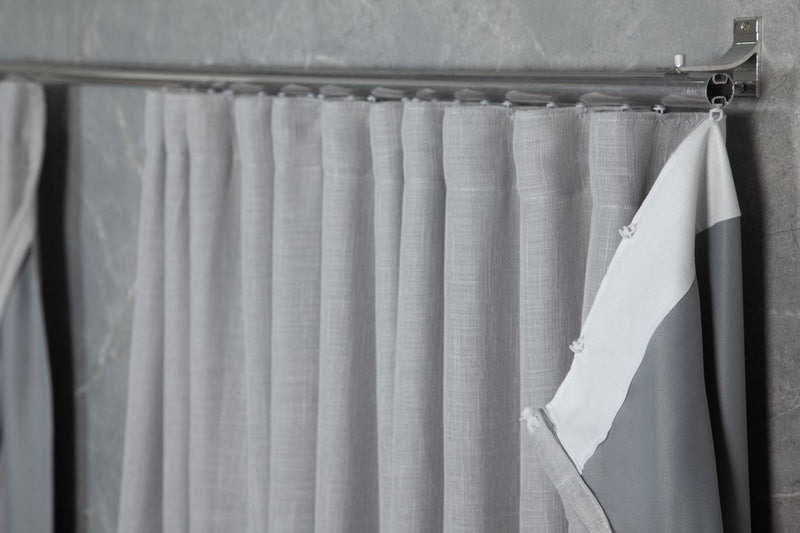 Cortina Blackout com linho 4,00x2,50 Para Trilho Suíço Cor:Palha