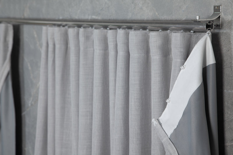 Cortina Blackout com linho 5,00x2,50 Para Trilho Duplo Cor:Palha