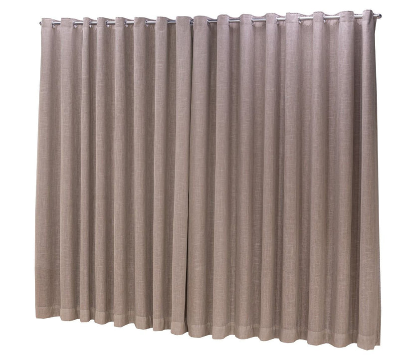 Cortina Blackout com linho 6,00x2,70 Para Varão Simples Cor:Avelã