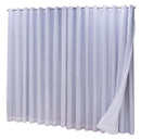 Cortina Blackout com linho 2,80x2,50 Para Varão Duplo Cor:Branco-Gelo
