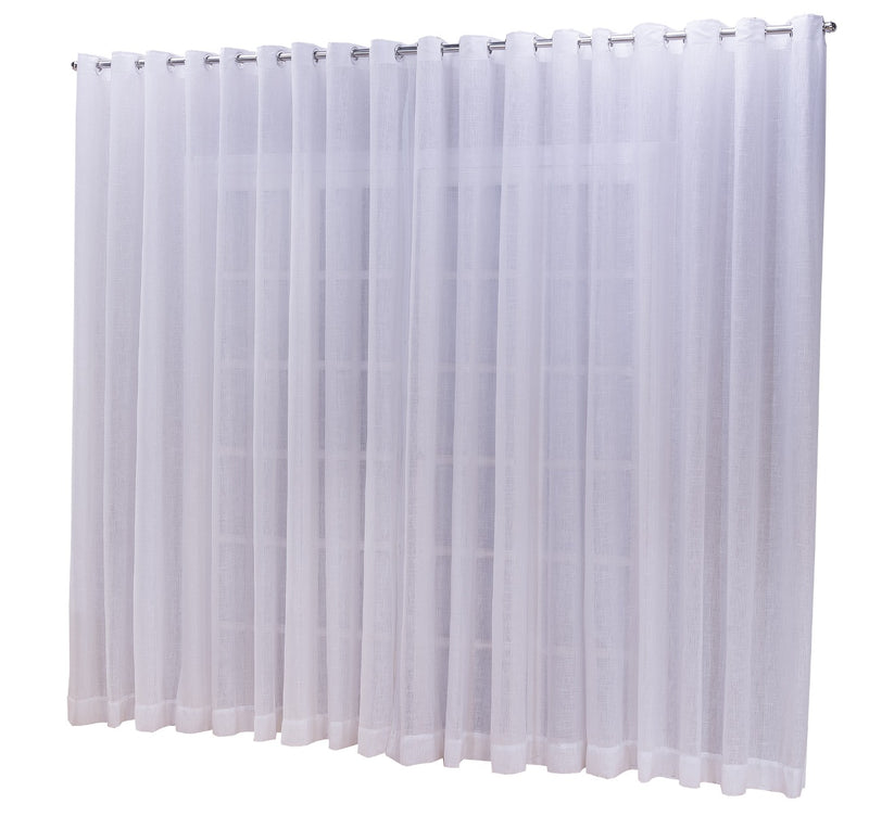 Cortina linho tecido 2,80x2,30 Para Varão Simples Cor:Branco
