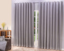 Cortina Microfibra com linho 6,00x2,30 Para Varão Simples Cor:Cinza