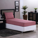 Jogo de Lençol Grid Quadriculado 2 Peças Solteiro 80% Algodão / 20% Poliéste