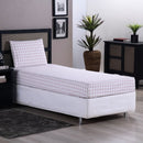 Jogo de Lençol Grid Quadriculado 2 Peças Solteiro 80% Algodão / 20% Poliéste