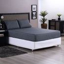 Jogo de Lençol Grid Quadriculado 3 Peças Queen 80% Algodão / 20% Poliéster P