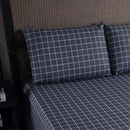 Jogo de Lençol Grid Quadriculado 3 Peças Queen 80% Algodão / 20% Poliéster P