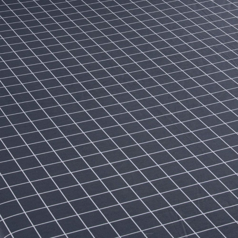 Jogo de Lençol Grid Quadriculado 3 Peças Queen 80% Algodão / 20% Poliéster P