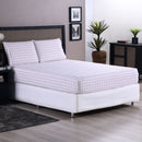 Jogo de Lençol Grid Quadriculado 3 Peças Queen 80% Algodão / 20% Poliéster P