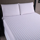 Jogo de Lençol Grid Quadriculado 3 Peças Queen 80% Algodão / 20% Poliéster P