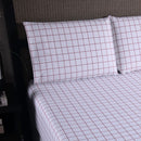 Jogo de Lençol Grid Quadriculado 3 Peças Queen 80% Algodão / 20% Poliéster P
