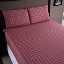 Jogo de Lençol Grid Quadriculado 3 Peças Queen 80% Algodão / 20% Poliéster P