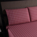 Jogo de Lençol Grid Quadriculado 3 Peças Queen 80% Algodão / 20% Poliéster P